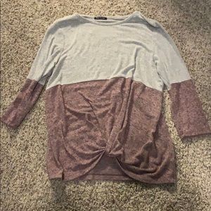 Grey And White Shirt